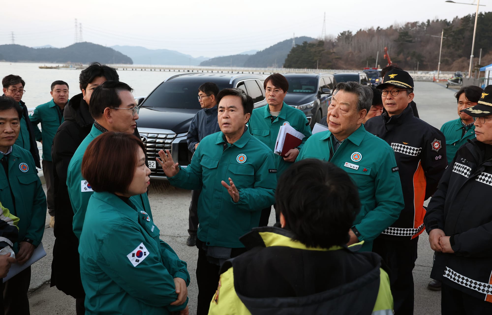 김태흠 지사, 서해호 사고 현장 방문