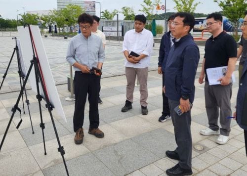 행복청 강주엽 차장, 2-4생활권 도시상징광장 등 주요시설 점검